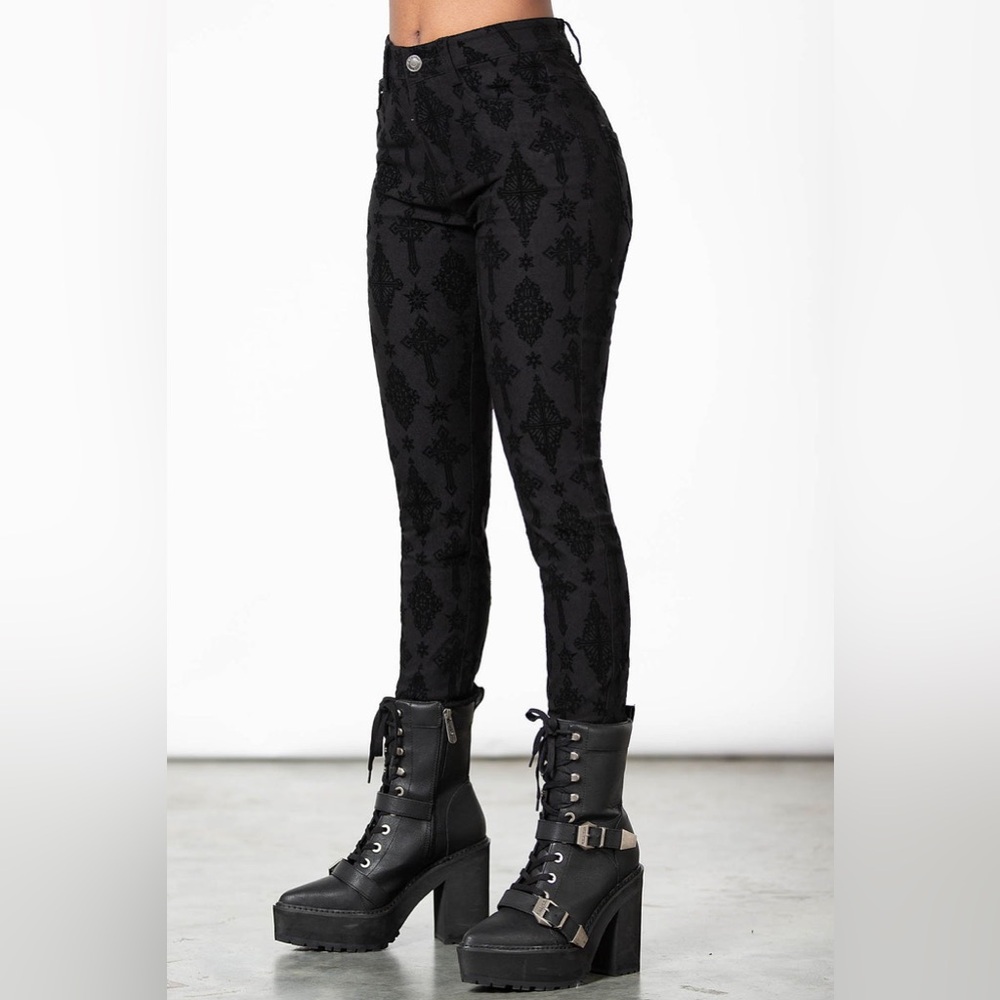 Killstar Nora Flocked Trousers